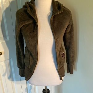 OP Olive Green Plush Hoodie